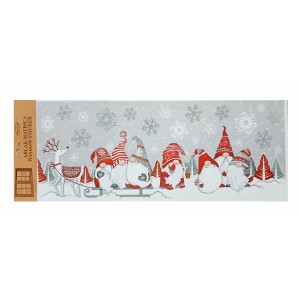 Ablakmatrica Piros sipkás manók  Hóemberek 312300