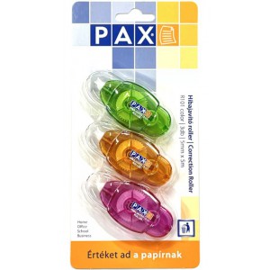 Hibajav&iacute;t&oacute; roller  PAX 5mm x 5m   R101 eldobhat&oacute; 3db-os szines eldobhat&oacute;