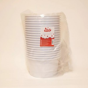 Party műanyag guly&aacute;st&aacute;l 750ml feh&eacute;r tető n&eacute;lk&uuml;l  20dbcsg