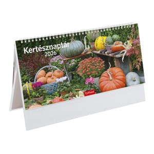 Képes asztali naptár normál 32,5x15,5 2026  KERTÉSZNAPTÁR  álló  csonkalapos papírtáblás T054P