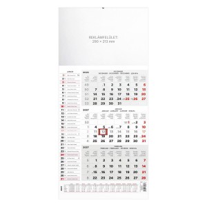 Speditőr napt&aacute;r T077-001 29x62,8 2027 n&eacute;vnapokkal  K&Eacute;P N&Eacute;LK&Uuml;L