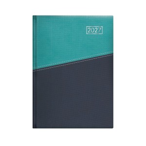 Heti agenda  TOPTIMER   D011  B5 2027 DUPLEX  s&aacute;rga lapos t&uuml;rkiz-k&eacute;k