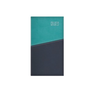 Zsebnapt&aacute;r &aacute;ll&oacute;  TOPTIMER  D035 2027  DUPLEX  s&aacute;rga lapos t&uuml;rkiz-k&eacute;k