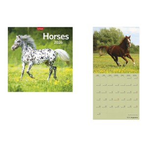 Falinaptár lemez 29 x 58 2026  HORSES  T098-010