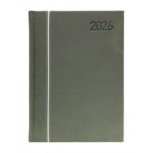 Napi agenda  OFFICE 21  A5 2026  függőlegesen varrott szürke