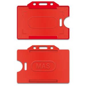 Belépőkártya tartó kemény műanyag MAS 3520 fekvő 86×54mm piros