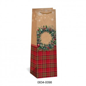 Dísztasak ARGUS 11x36x10 T3 italtasak NatúrEco karácsonyi vegyes  0834