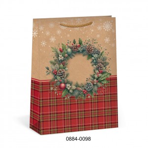 Dísztasak ARGUS 31x41,5x12 T8 NatúrEco karácsonyi vegyes  0884