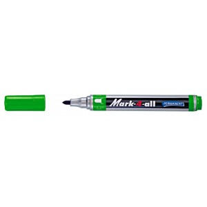 Marker STABILO Mark-4-all  kerekített végű 1-3mm zöld 65136