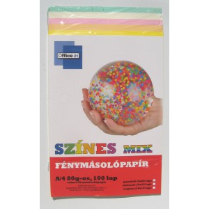 Sz.fénymásolópapír Office 21  A4 80g  MIX PASZTELL SZÍNEK    5x20l 100lcsg