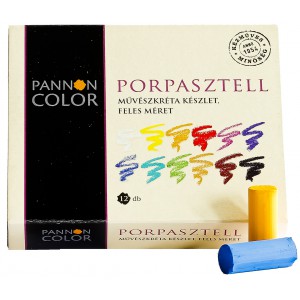 Porpasztell művészkréta 12klt PANNONCOLOR felezett