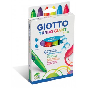 Rostiron 6készlet  Giotto Turbo Giant vastag, fluo színek 433000