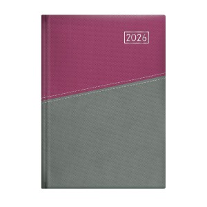 Napi agenda  TOPTIMER  D021  A5 2026  DUPLEx   sárga lapos lila-szürke