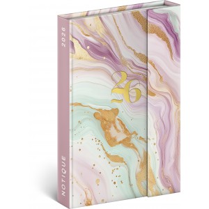 Heti agenda  REALSYSTEM  B6 2026 MAGNETIC Pink Marble  35543