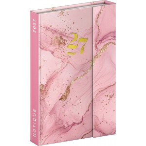 Heti agenda  REALSYSTEM  B6 2027 MAGNETIC Pink Marble  35543