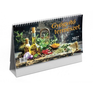 K&eacute;pes asztali napt&aacute;r midi 28x15 2027  GY&Oacute;GY&Iacute;T&Oacute; TERM&Eacute;SZET &aacute;ll&oacute; pap&iacute;rt&aacute;bl&aacute;s  T0587P