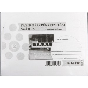 Kp.számla A6 50x2 taxis  D.13-100VK