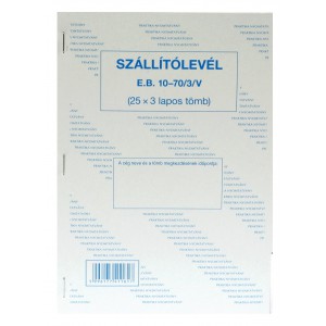 Szállítólevél A5 25x3 PR.  B.10-703V