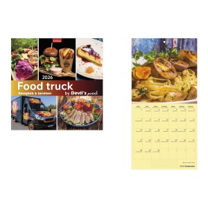Falinaptár lemez 29 x 58 2026  FOOD TRUCK  T098-007