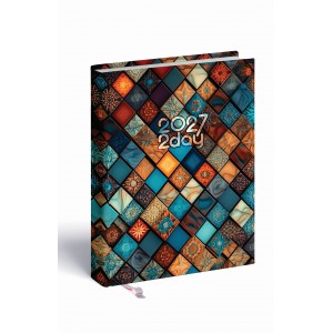 Agenda 2 napos REALSYSTEM  B6 2027 2-DAY  mozaik 68