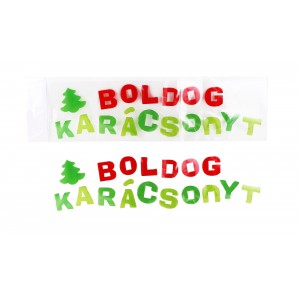Ablakzselé Boldog Karácsonyt 15x55cm  312655