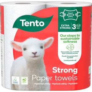 Kéztörlő tekercses TENTO Extra StrongStrong 2 tekercs 3 rétegű 23cmlap 70laptek