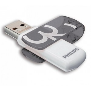 Pendrive Philips Vivid 32Gb USB Flash Drive fehérszürke
