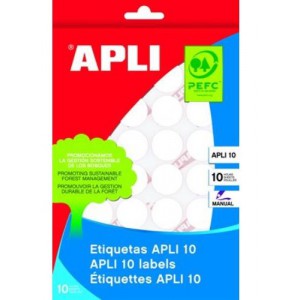 Etikett címke APLI 16mm kör fehér 540dbcsg   LCA1627