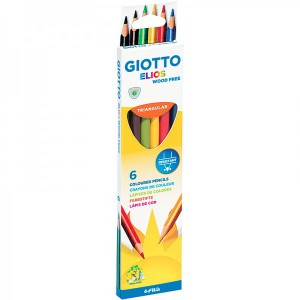 Színes ceruza készlet6 GIOTTO Elios Tri háromszögletű  276000