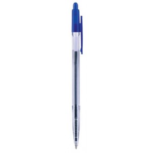 Golyóstoll ARK Click pen 111  1mm nyomógombos  átlátszó test kék tinta