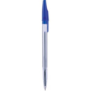 Golyóstoll ARK Stick pen 222  1mm kupakos átlátszó test kék tinta