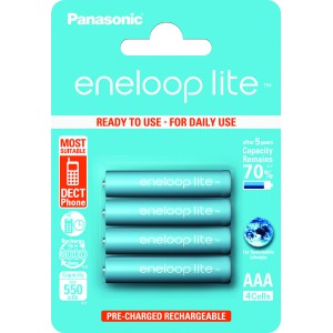 Tölthető elem PANASONIC ENELOOP Lite  550mAh azonnal használható BK4LCCE  AAA4BP micro