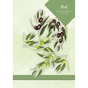 Tan&aacute;ri zsebk&ouml;nyv PROF tan&aacute;ri 202627 Ol&iacute;va mint&aacute;s f&oacute;li&aacute;zott pap&iacute;rbor&iacute;t&oacute;+aj&aacute;nd&eacute;k toll