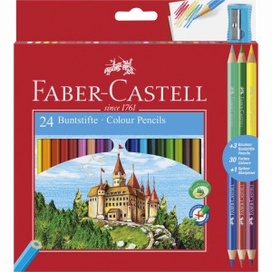 Színes ceruza 24klt FABER-CASTELL Bicolor 110324 +3db kétvégű színessel