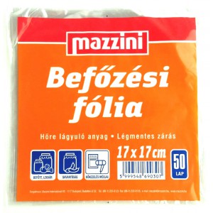 Befőző fólia MAZZINI darabolt 50dbcsg