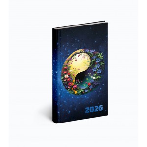 Zsebnaptár álló REALSYSTEM 2026  90x165mm PICTURE jin jang 61