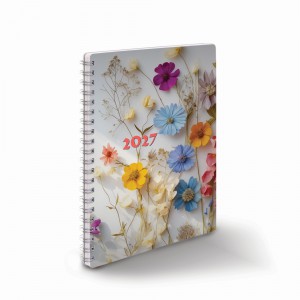 Heti agenda spir&aacute;lozott REALSYSTEM A5  2027  akvarell 50