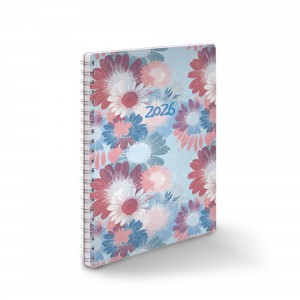 Heti agenda spirálozott REALSYSTEM A5  2026  virágok 53