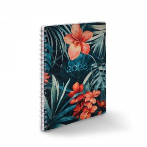 Heti agenda spirálozott REALSYSTEM A5  2026  tropical 54