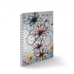 Heti agenda spirálozott REALSYSTEM A5  2026  absztrakt 56