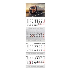 Speditőr napt&aacute;r T073-006 31,5x106,5 2027  4 t&ouml;mb&ouml;s KAMION k&eacute;ppel