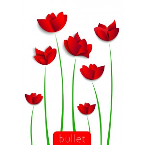 Bullet A5 COLORS pöttyözött lapok  Tulip