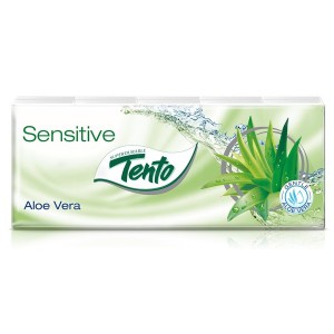 Papírzsebkendő TENTO  10x10 3 rétegű  Aloe Vera