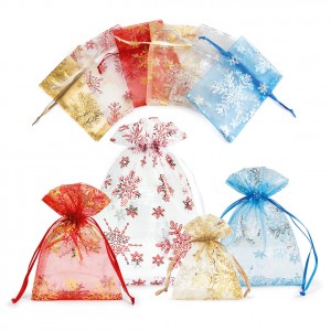Organza tasak ARGUS 17x26 karácsonyi vegyes színek 12db-os csgár  2007-0011