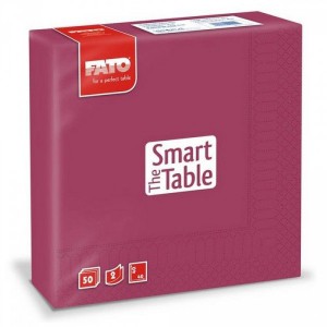 Szalvéta FATO SMART TABLE 33x33cm 2 rétegű bordó 50dbcsg  82621800