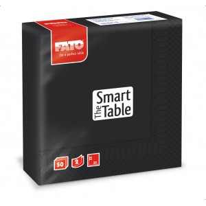 Szalvéta FATO SMART TABLE 33x33cm 2 rétegű fekete 50dbcsg  82622500