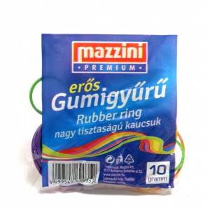 Gumigyűrű prémium színes 2-4cm   10g