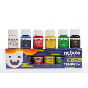 Tempera 6klt NEBULO tégelyes 25ml  NTF-25-6