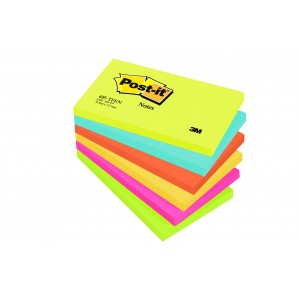 Öntapadós jegyzet POST-IT 655-TFTFEN 76X127  szivárványcsomag 100lap