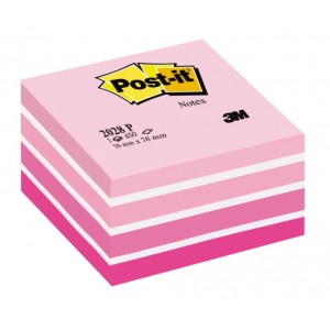 Öntapadós jegyzet POST-IT 2028-P 76x76 Pasztell kocka rózsa 450lap